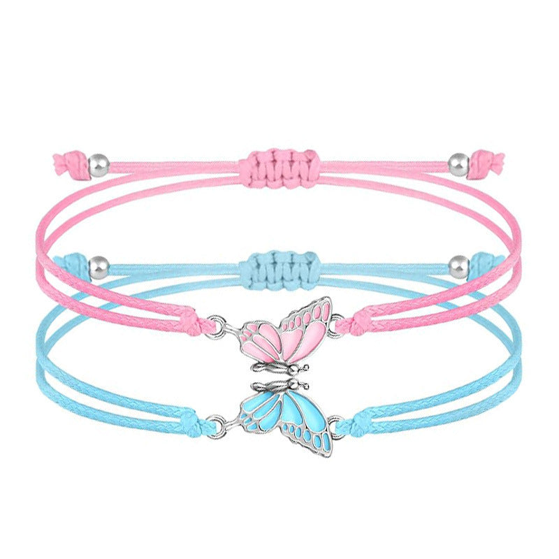 Butterfly Charm Necklace and Bracelet Set Kalsten