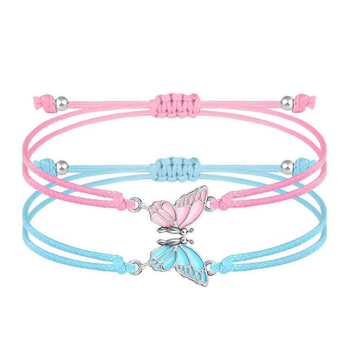 Butterfly Charm Necklace and Bracelet Set Kalsten