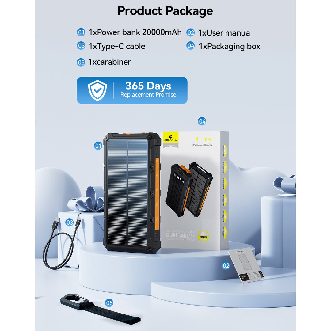 Multifunctional Solar Power Bank with Fast Charging Function Kalsten