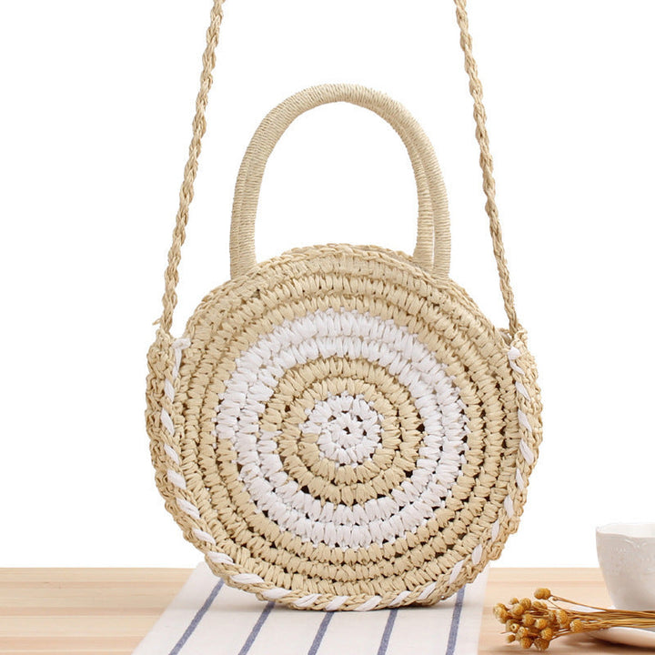 Round Bast Crossbody Bag with Spiral Design Kalsten