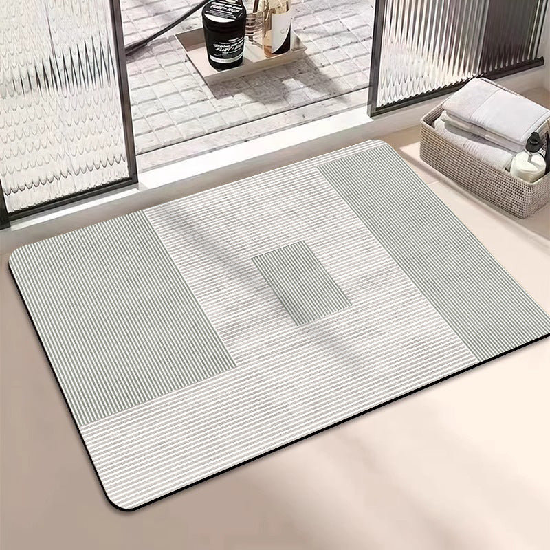 Geometric Pattern Soft Memory Foam Bath Mat Acalora