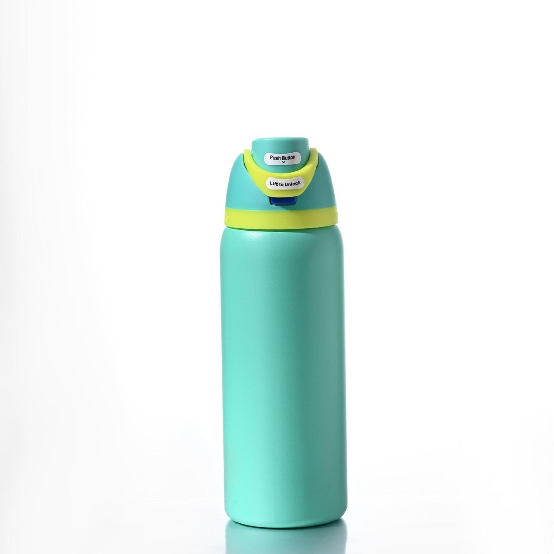 Insulated Stainless Steel Vacuum Water Bottle With One-Touch Flip Lid And Leakproof Safety Lock