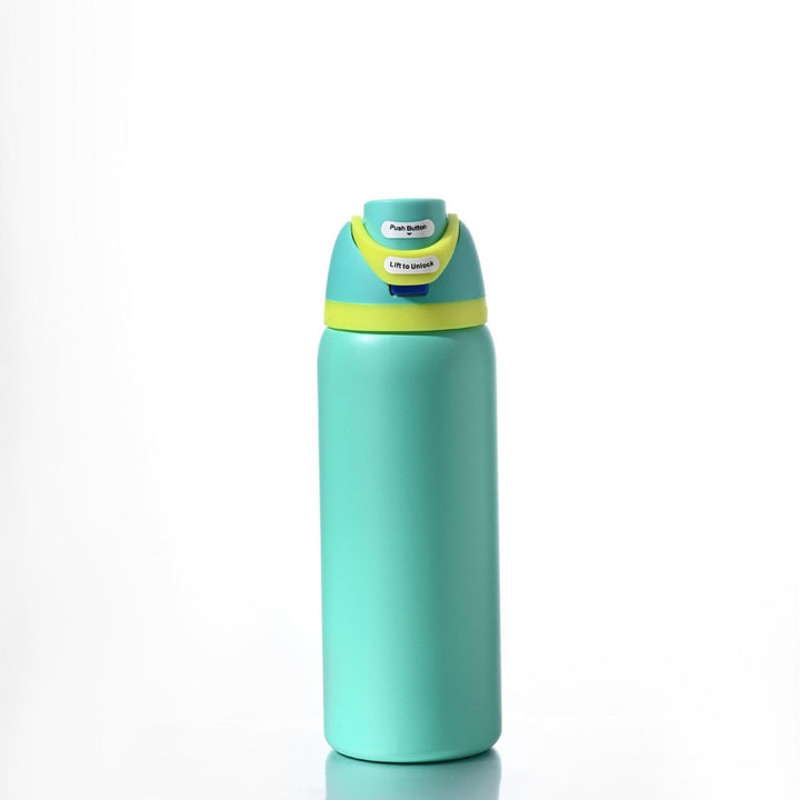 Insulated Stainless Steel Vacuum Water Bottle With One-Touch Flip Lid And Leakproof Safety Lock