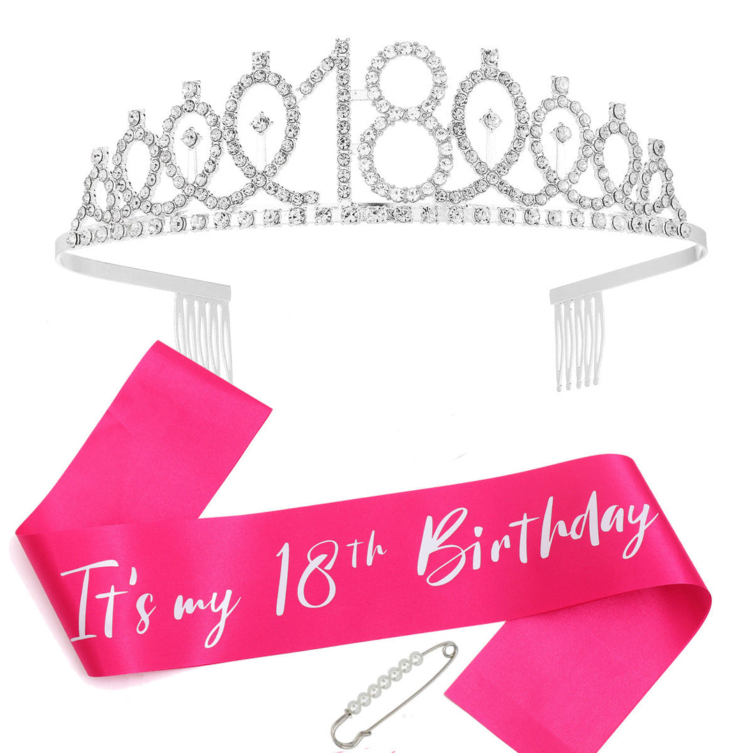 Ladies Glittering Crown with Swarovski Stones Kalsten