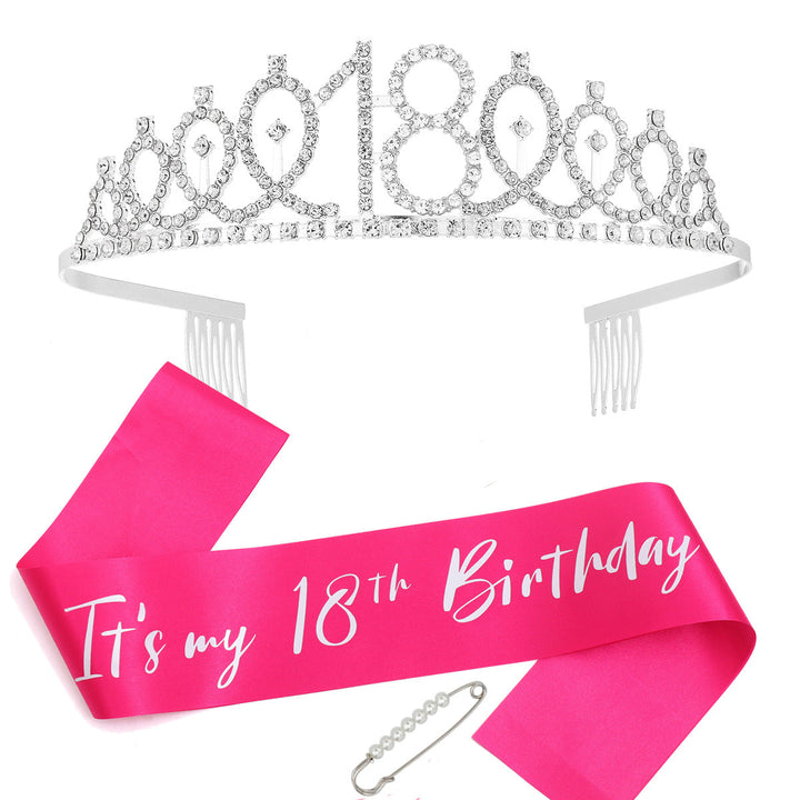 Ladies Glittering Crown with Swarovski Stones Kalsten