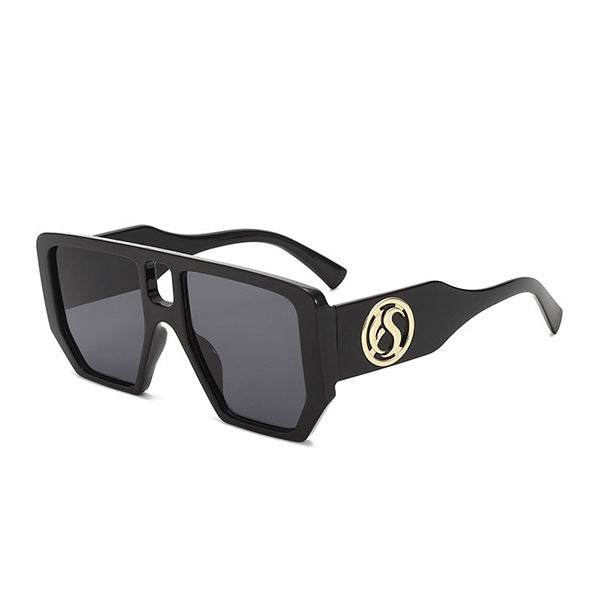 Women’s square sunglasses with striking pattern and golden accents Kalsten