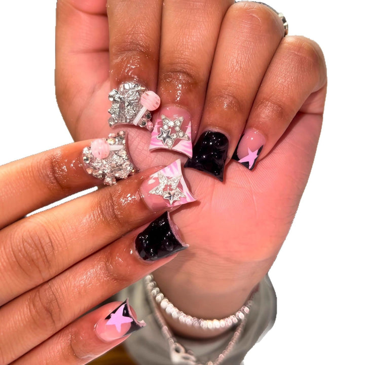 Glamorous Decorative Press-On Nail Art Kalsten