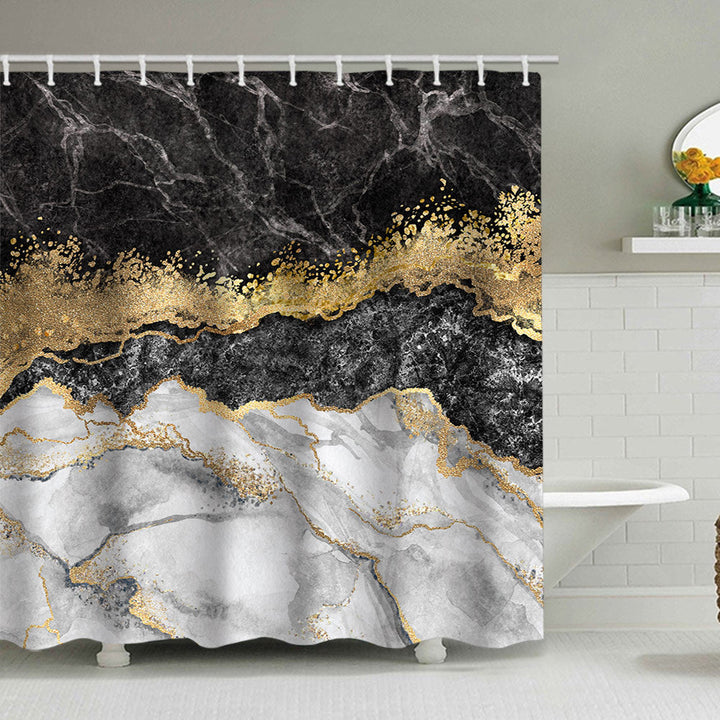 Artistic Marble Design Shower Curtain Kalsten