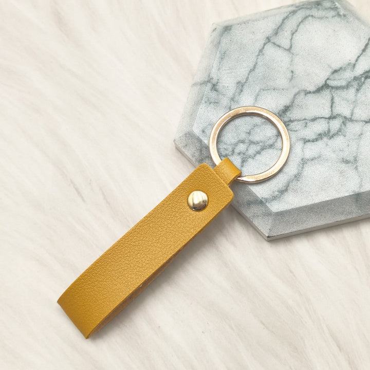 Unisex keychain made of high-quality artificial leather with stylish design Kalsten