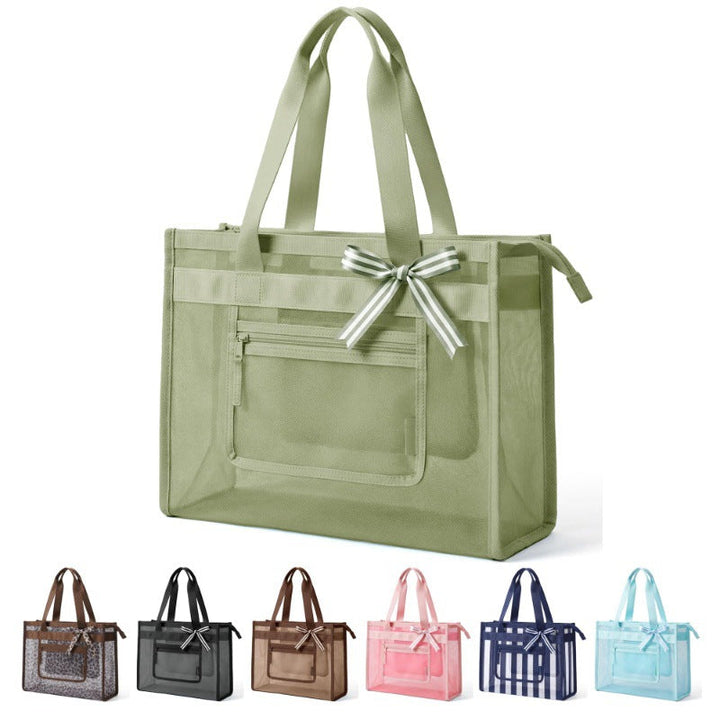 Transparent shopping bag with elegant details Kalsten