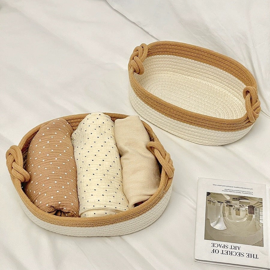 Women Versatile Storage Basket with Double Knot Accent Kalsten