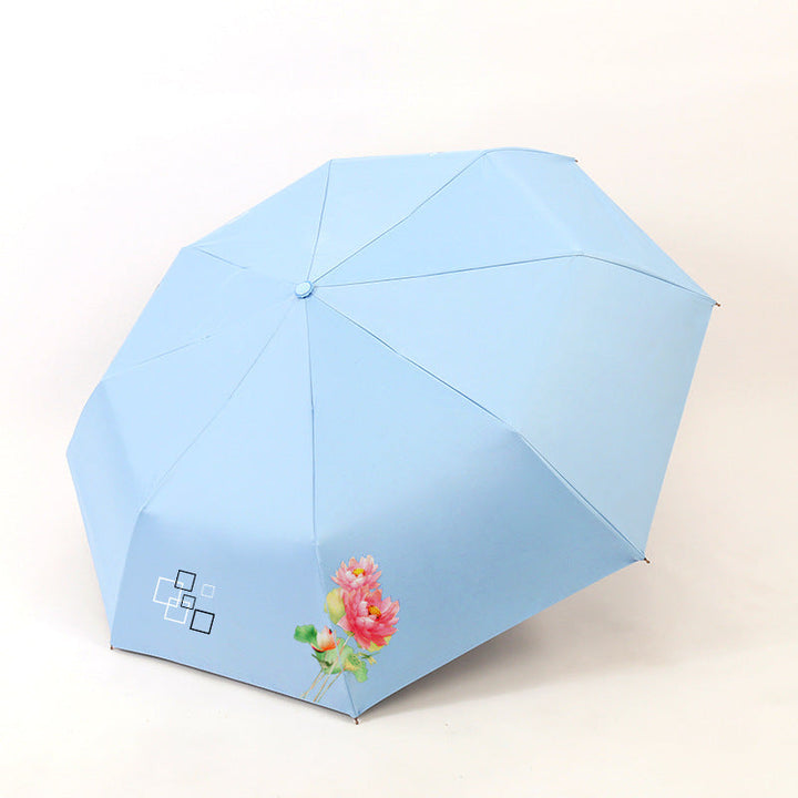 Women’s Folding Umbrella with Elegant Floral Design Kalsten