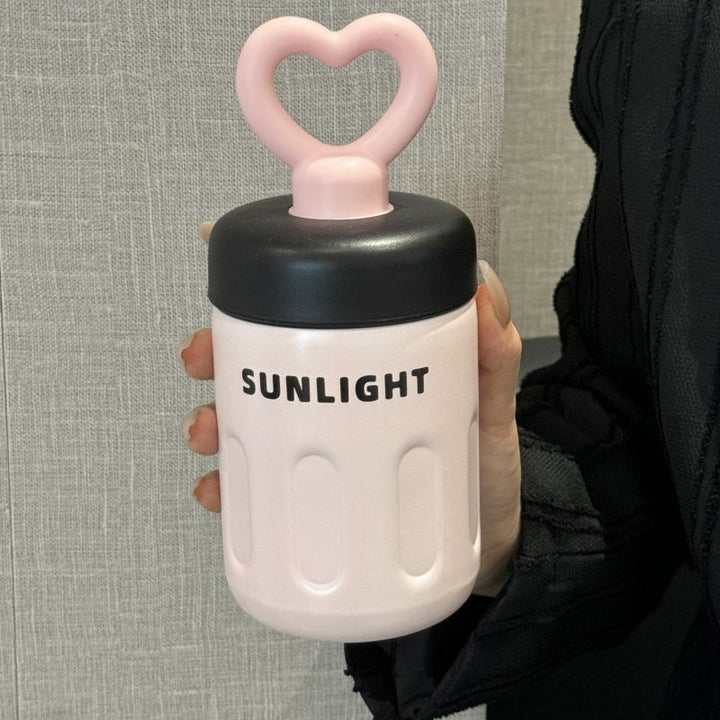 Women's practical drinking bottle with heart handle Kalsten