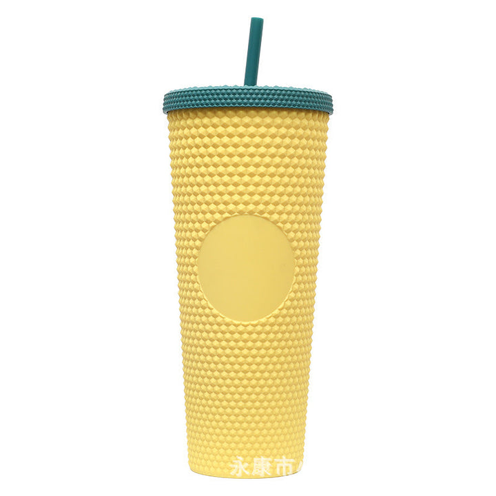 Ladies High-Quality Glitter Drinking Cup with Leak-Proof Lid and Integrated Straw Kalsten