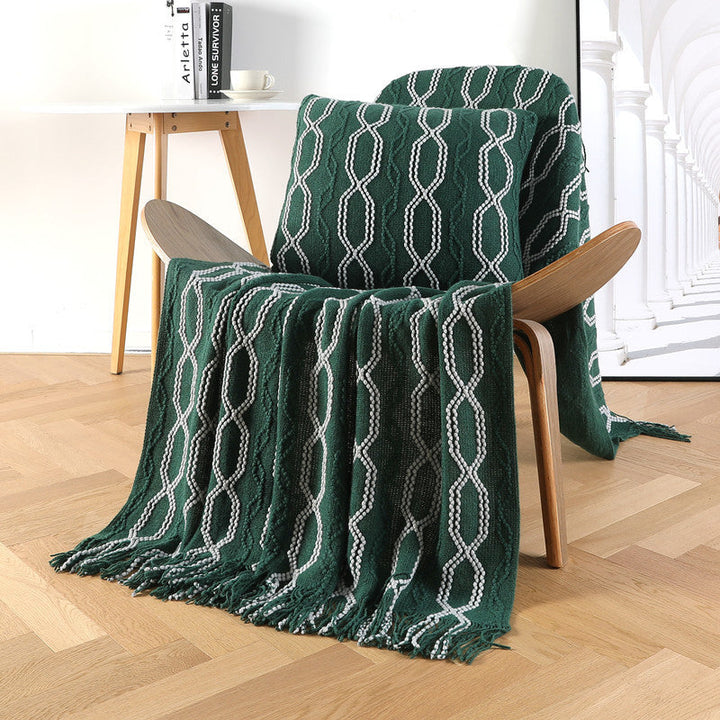 Ladies decorative and cozy woven blanket Kalsten