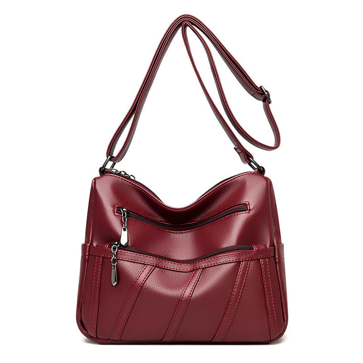 Elegant Zip-Detail Shoulder Bag Kalsten