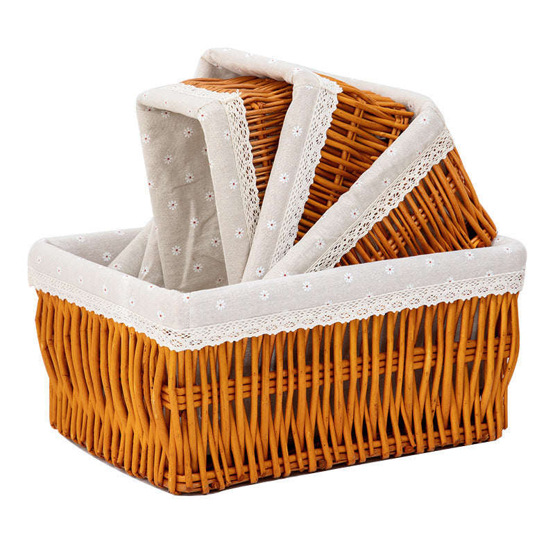 Women's decorative storage basket with charming inner lining Kalsten