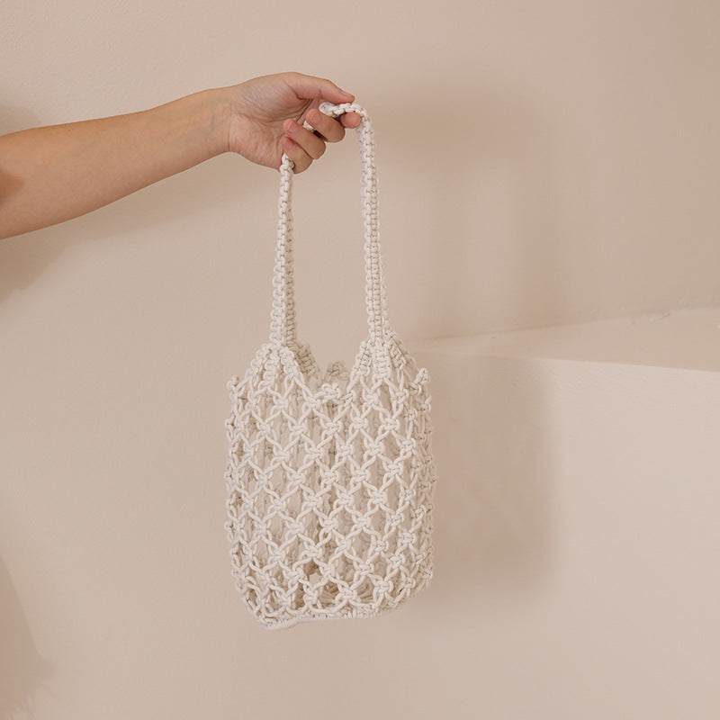 Macrame Tote Bag with Unique Lacing Kalsten