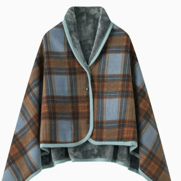 Ladies' wrap blanket made of cozy wool blend Kalsten
