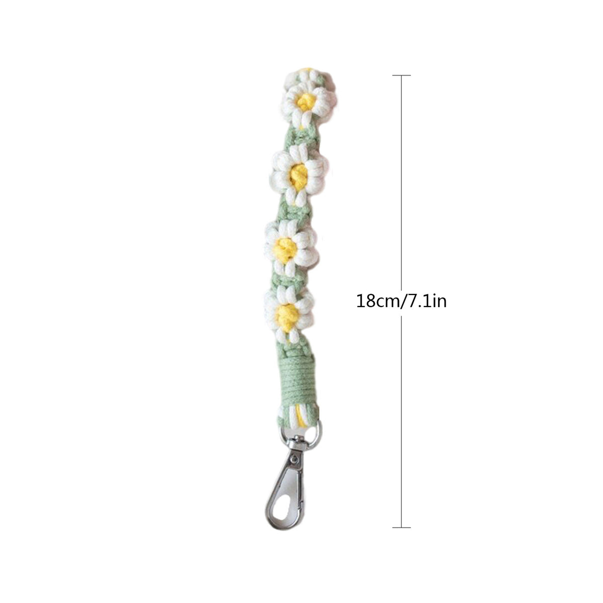 Macrame Keychain Holder with Floral Design Acalora