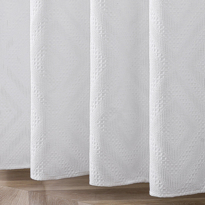 Textured Leaf Pattern Shower Curtain Kalsten