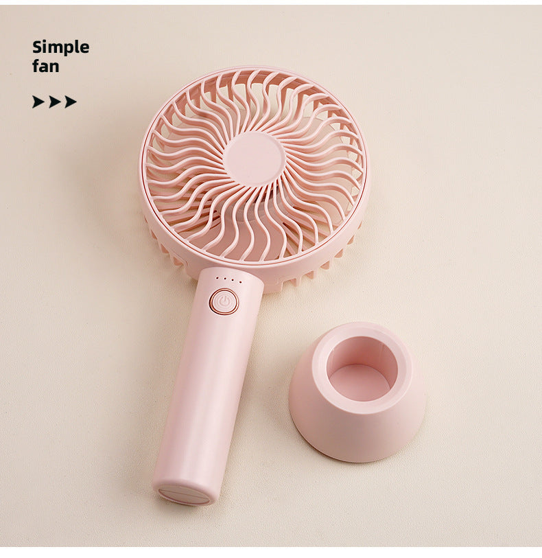 Women's Portable Hand Fan with Ergonomic Handle and Integrated Stand Function Kalsten