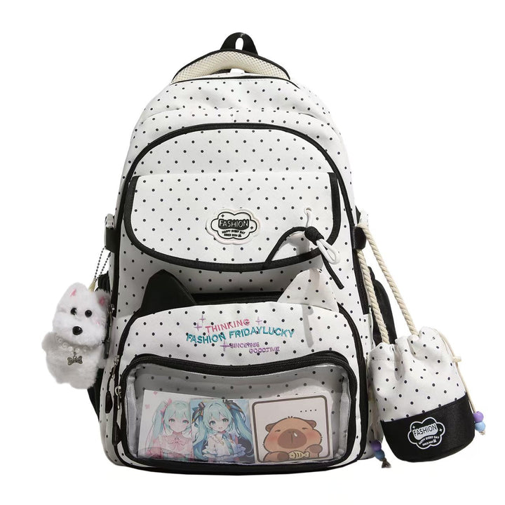 Playful Polka Dot Character Backpack Kalsten