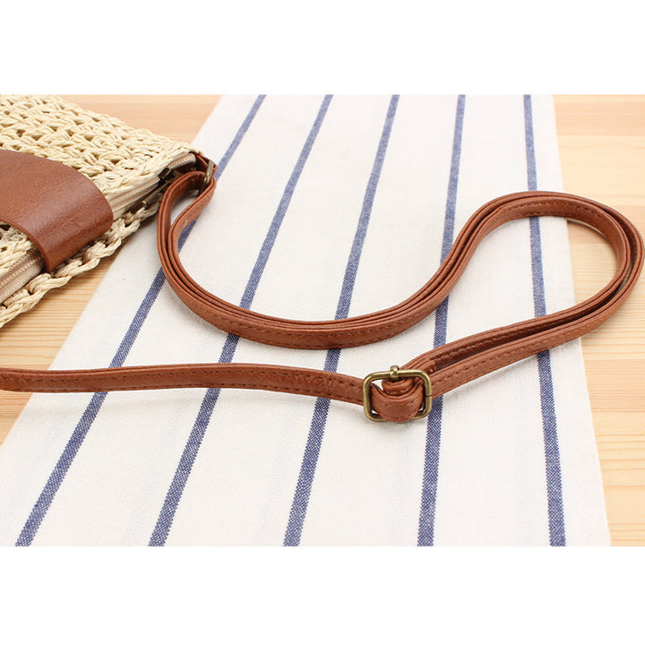 Braided shoulder bag with leather accents Kalsten