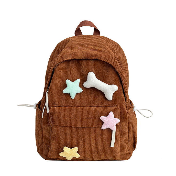 Cute Corduroy School Backpack Kalsten