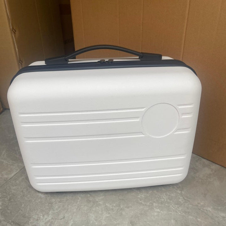 compact hardshell travel carry case with top handle and reinforced ridged shell Kalsten