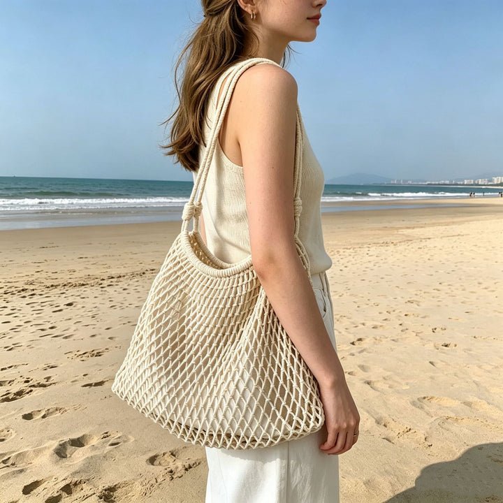 Mesh tote bag with soft handle Kalsten