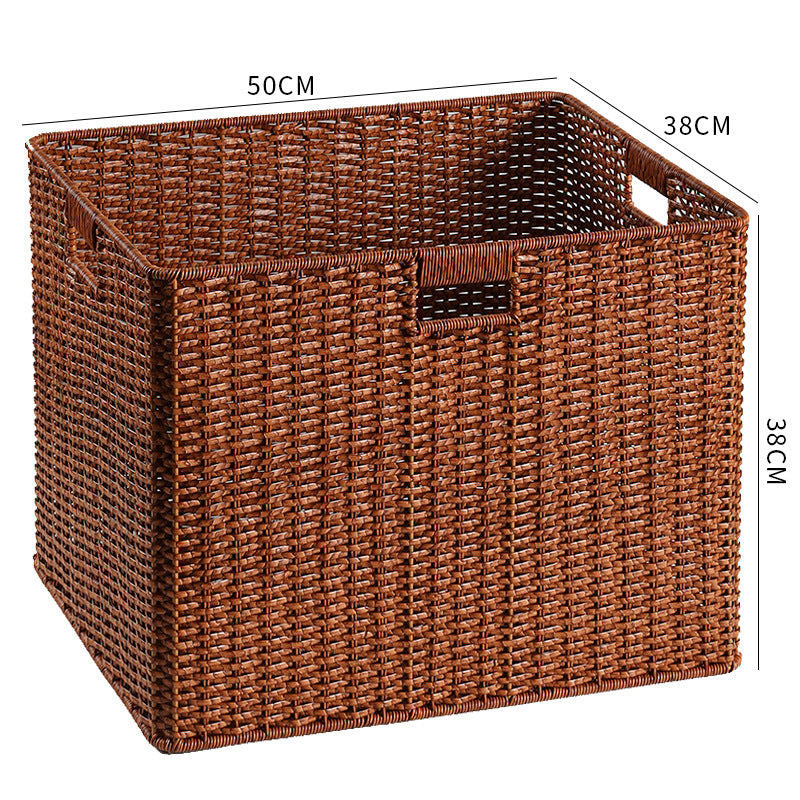 Large Woven Storage Bin with Ergonomic Cutout Handles Kalsten