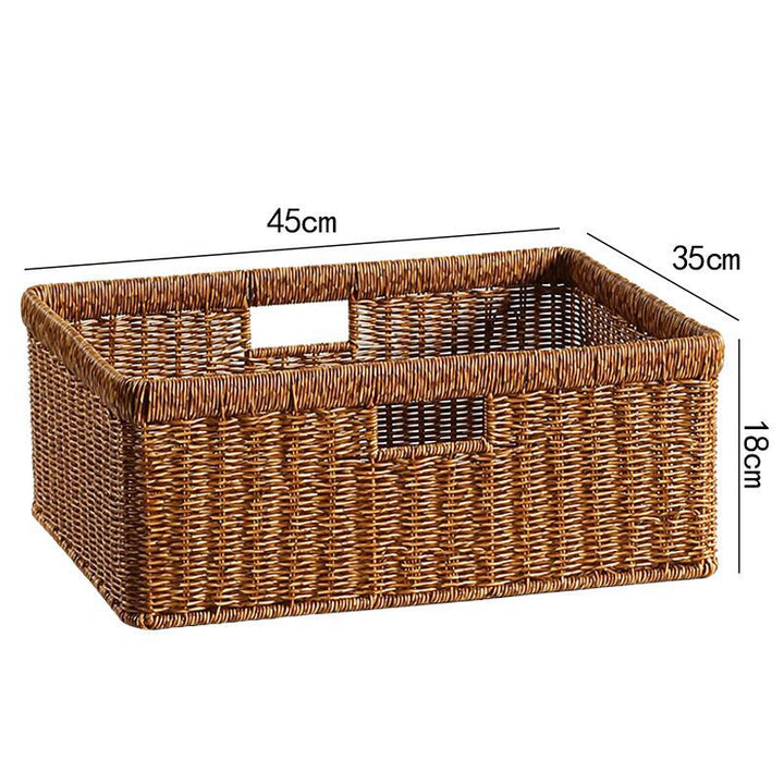 Handwoven Storage Basket with Cutout Handles Kalsten