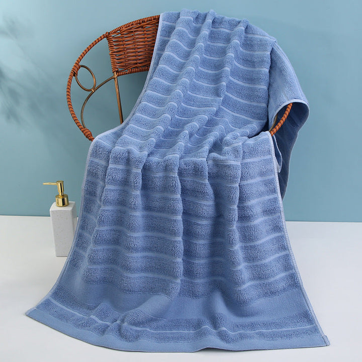 Luxury terry bath towel with elegant striped pattern Kalsten