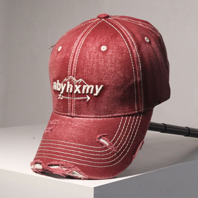 Men's Vintage Distressed Denim Baseball Cap Kalsten