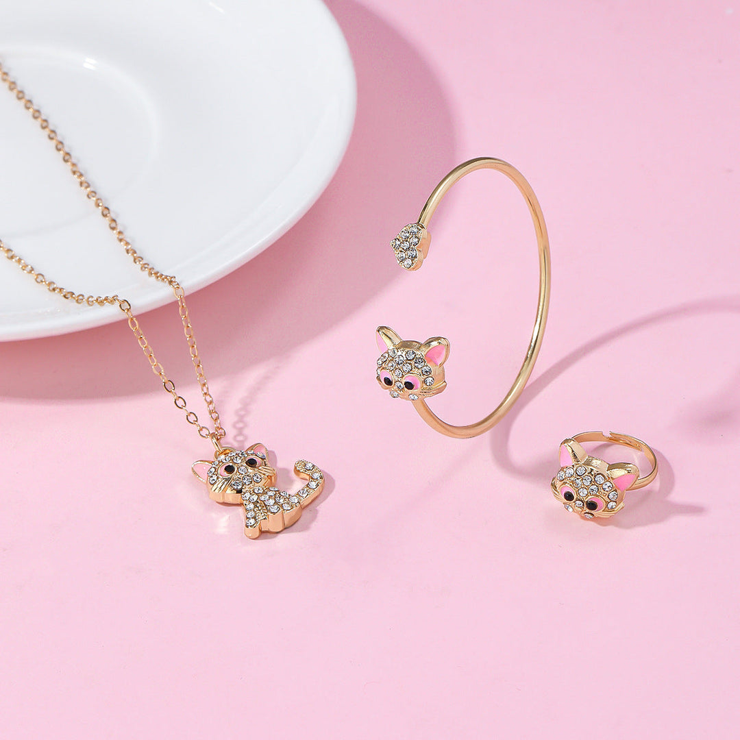 Playful Cat Jewelry Set Kalsten