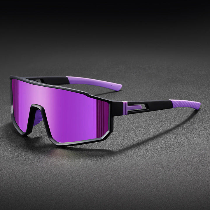 Unisex nan sporty performance sunglasses with large single lens and non-slip temples Kalsten