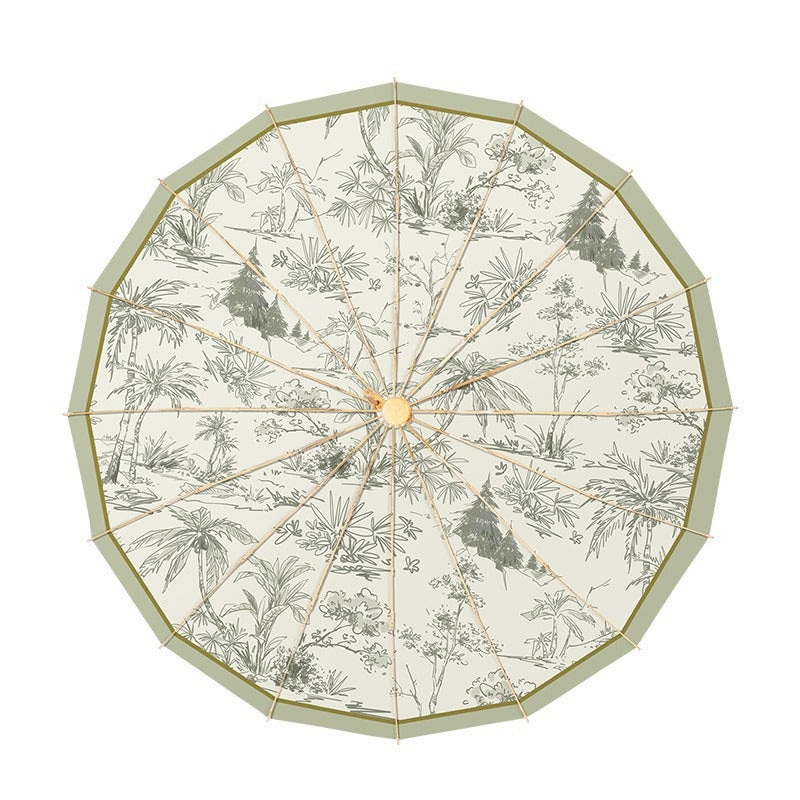 Ladies elegant folding umbrella with floral pattern and carrying bag Kalsten