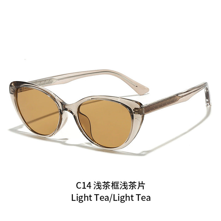 Women's Cat-Eye Sunglasses with Transparent Frame and UV Protection Kalsten