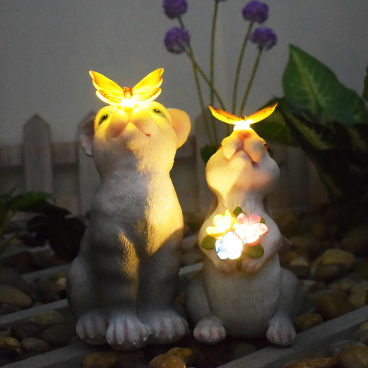Solar Turtle Succulent Planter With LED Lights Textured Resin Garden Statue Kalsten