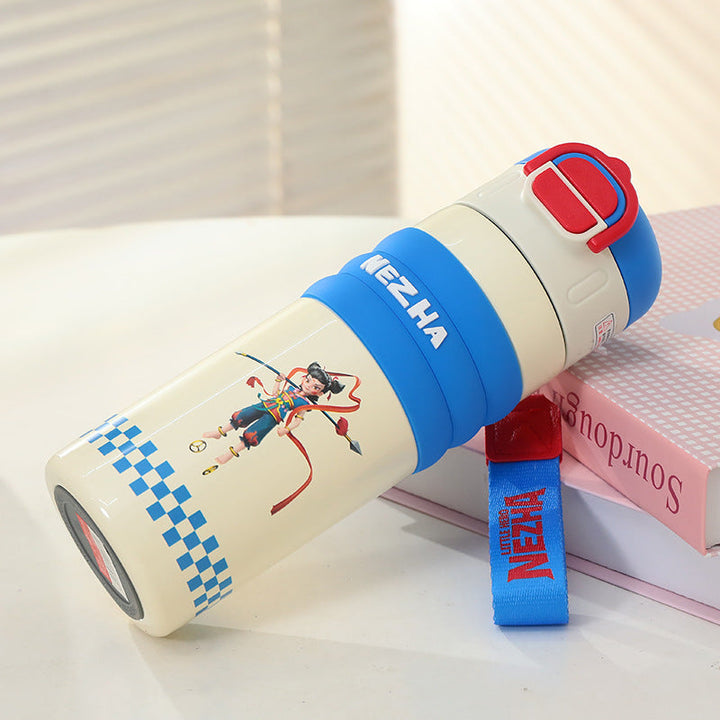 Women's Insulated Bottle with Playful Design and Practical Carry Handle Kalsten