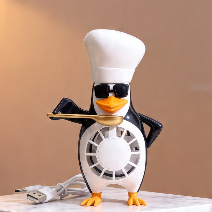 Ladies table fan in creative penguin design Kalsten