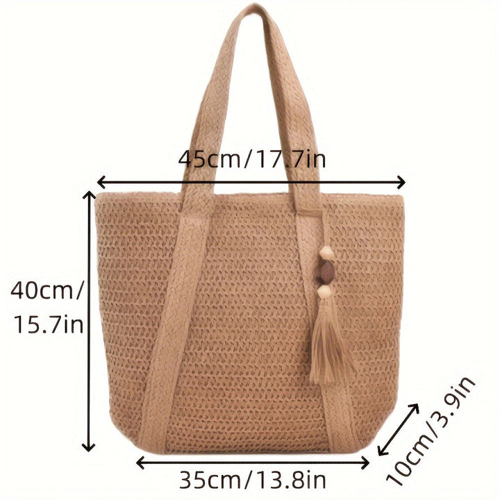 Macrame Tote with Woven Design Kalsten