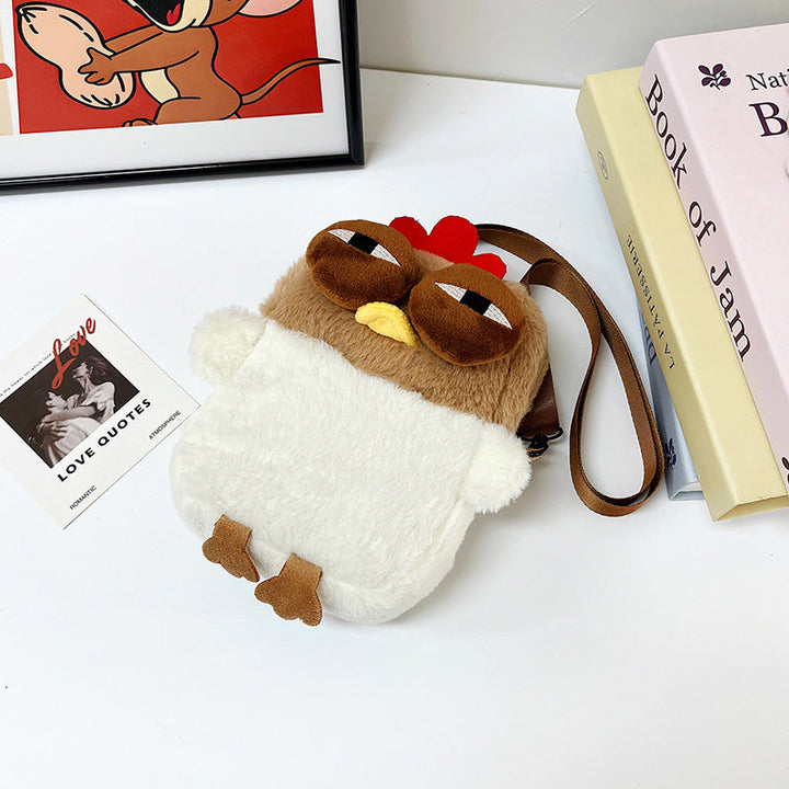 Plush Backpack with Unique Chicken Design Kalsten