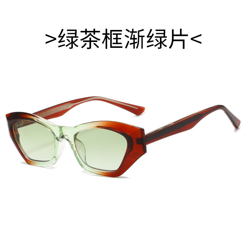 Ladies Cat-Eye Sunglasses with Modern Transparent Accents Kalsten