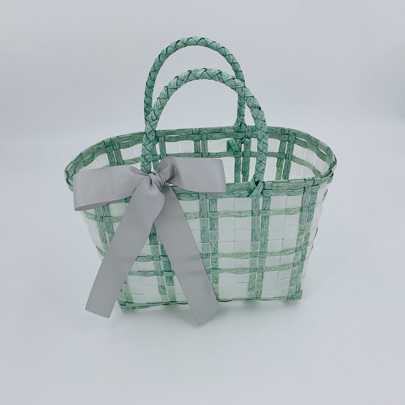 Decorative Basket Bag with Elegant Bow Kalsten