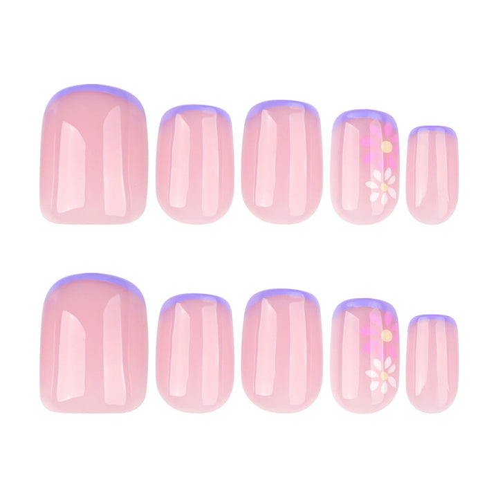 Floral Accent Press-On Nail Tips Kalsten