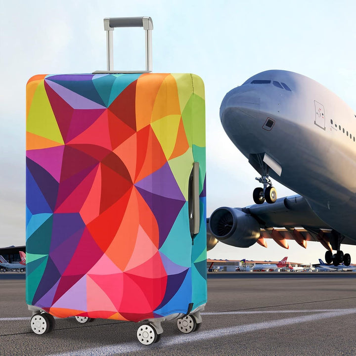 Unisex non-elastic suitcase protective cover with world travel design for hard-shell trolley and spinner wheels Kalsten