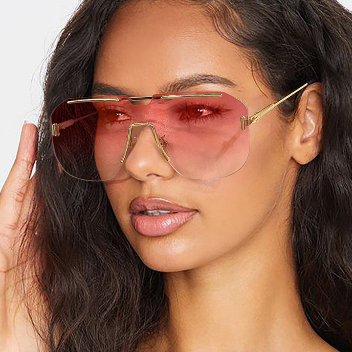 Women's geometric sunglasses with stylish metal frame and UV protection Kalsten
