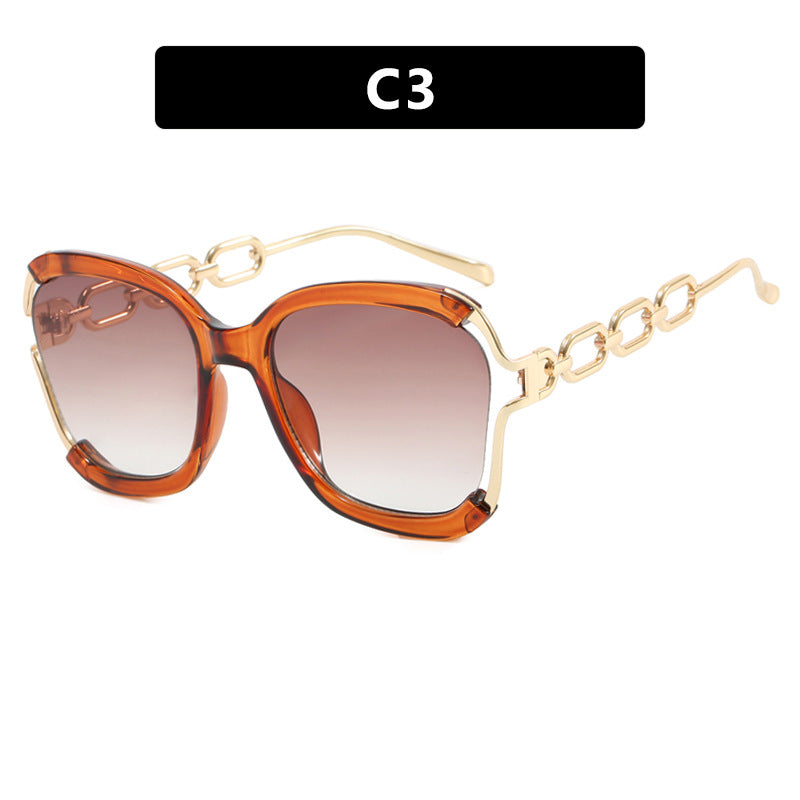 Ladies fashionable sunglasses with golden chain details Kalsten